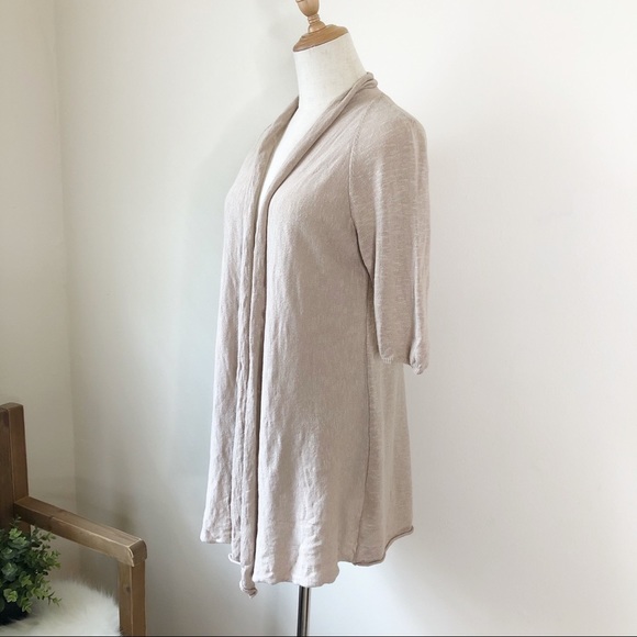 Eileen Fisher l Open cardigan Cream Oatmeal color - Picture 2 of 7